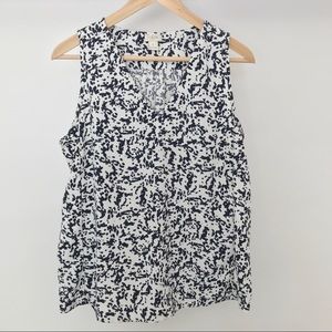 J.Crew Splatter Print Sleeveless Top
